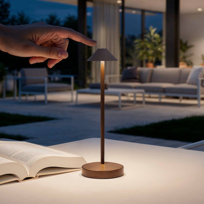 Lámpara de Mesa LED Portátil para Exterior Metal con Batería Recargable Magatzi