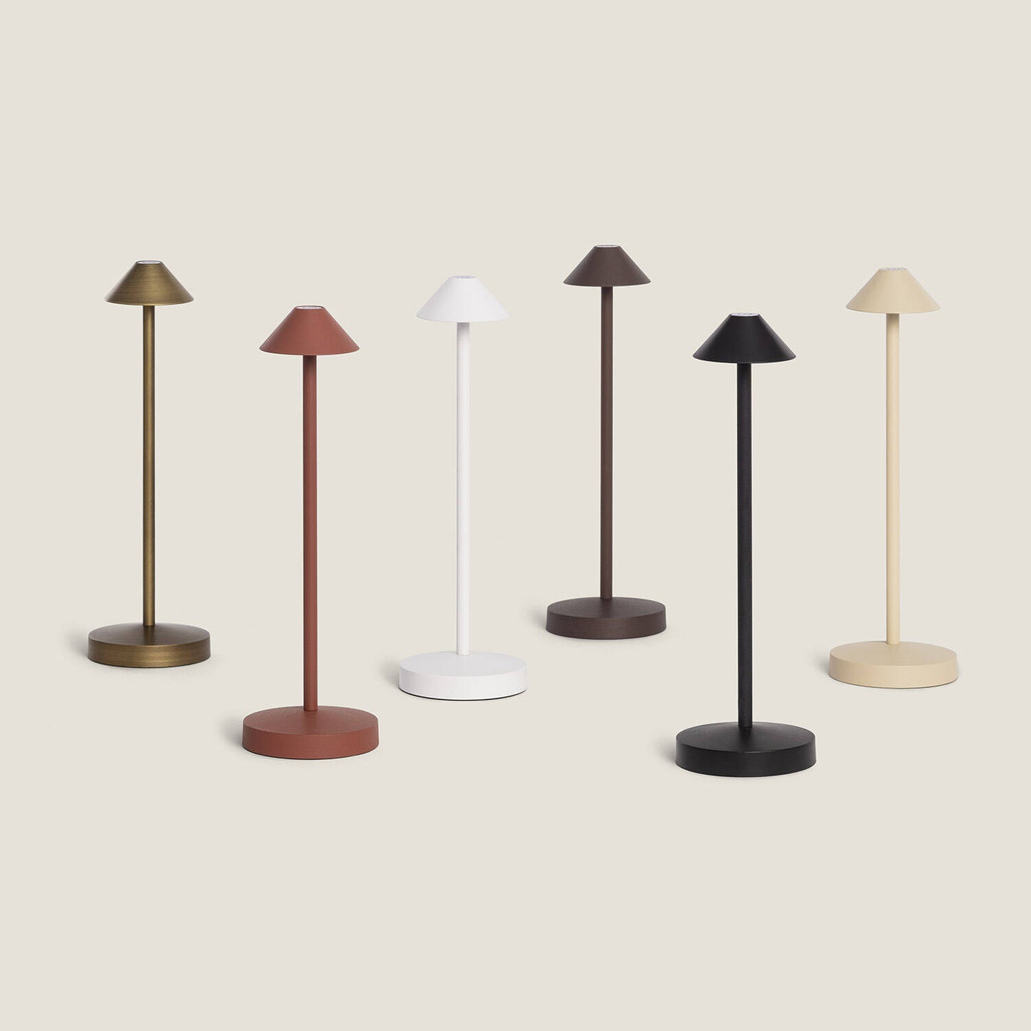Lámpara de Mesa LED Portátil para Exterior Metal con Batería Recargable Magatzi