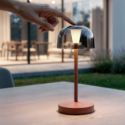 Lámpara de Mesa LED Portátil para Exterior Metal con Batería Recargable Lendora Smoke