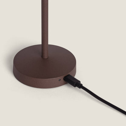 Lámpara de Mesa LED Portátil para Exterior Metal con Batería Recargable Lendora Smoke