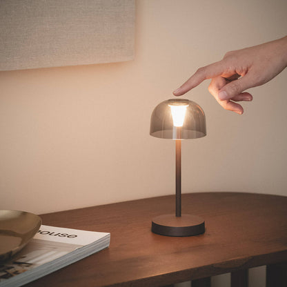 Lámpara de Mesa LED Portátil para Exterior Metal con Batería Recargable Lendora Smoke