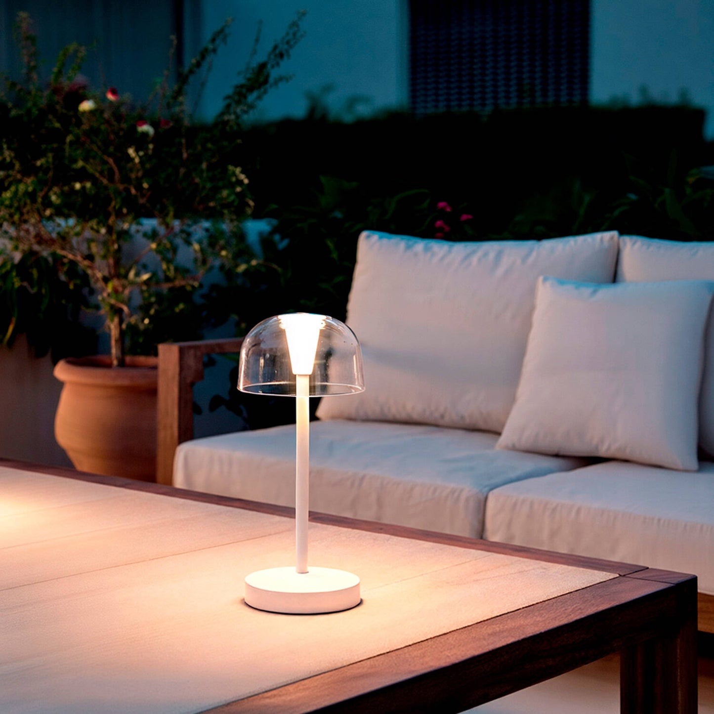 Lámpara de Mesa LED Portátil para Exterior Metal con Batería Recargable Lendora