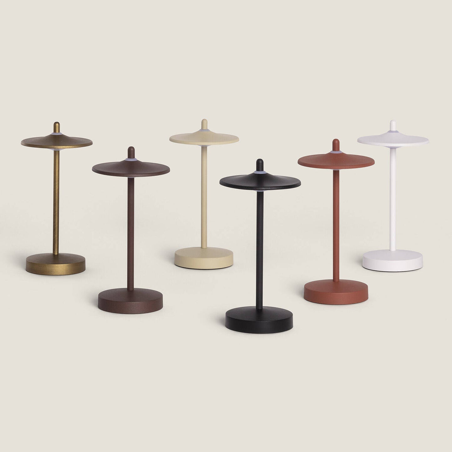 Lámpara de Mesa LED Portátil para Exterior Metal con Batería Recargable Milevani