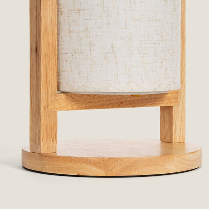 Lámpara de Mesa LED Portátil Madera con Batería USB Recargable Fragosa