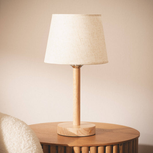Lámpara de Mesa LED Portátil Madera con Batería USB Recargable Rowy