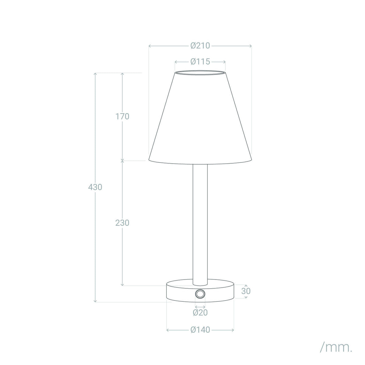 Lámpara de Mesa LED Portátil Madera con Batería USB Recargable Rowy