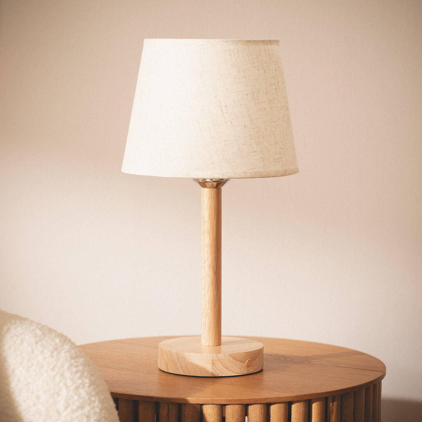 Lámpara de Mesa LED Portátil Madera con Batería USB Recargable Rowy