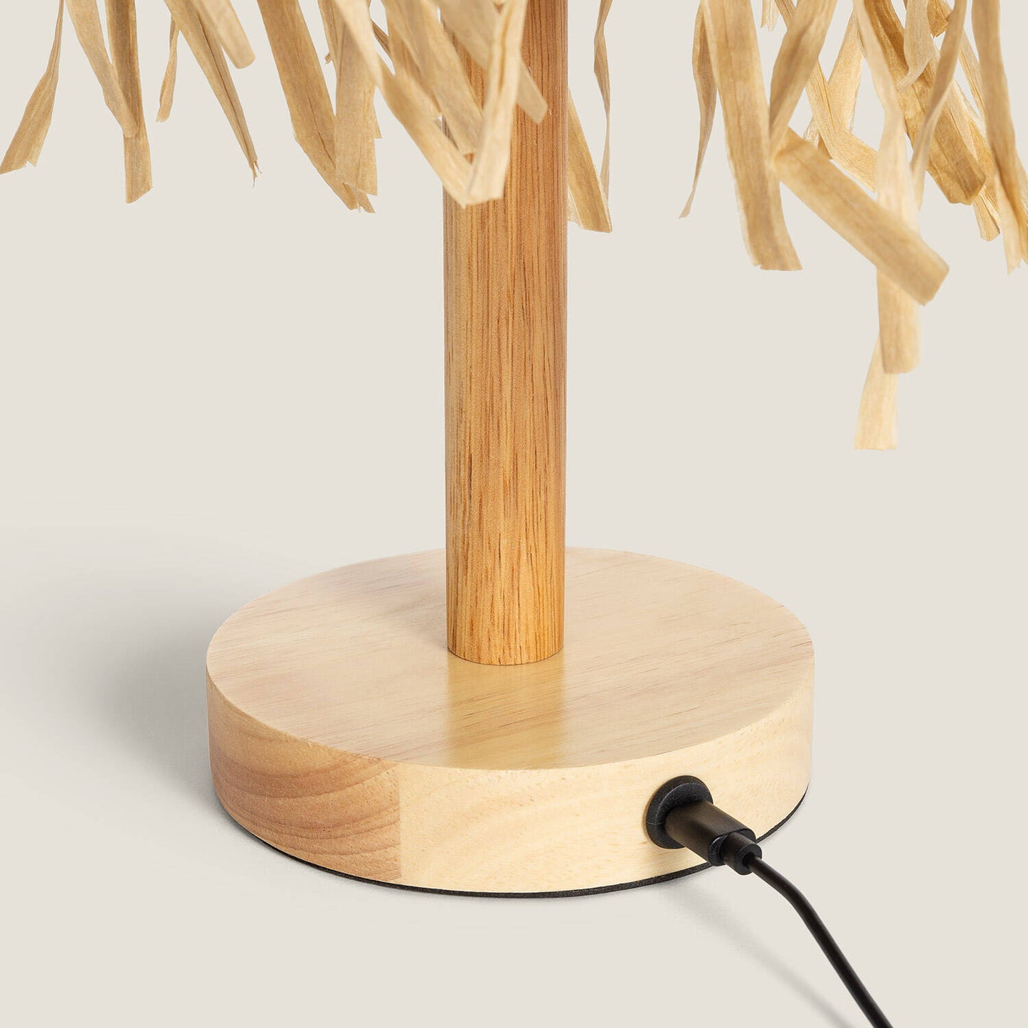Lámpara de Mesa LED Portátil Madera con Batería USB Recargable Soure
