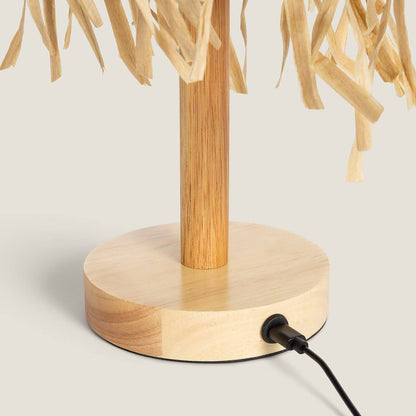 Lámpara de Mesa LED Portátil Madera con Batería USB Recargable Soure