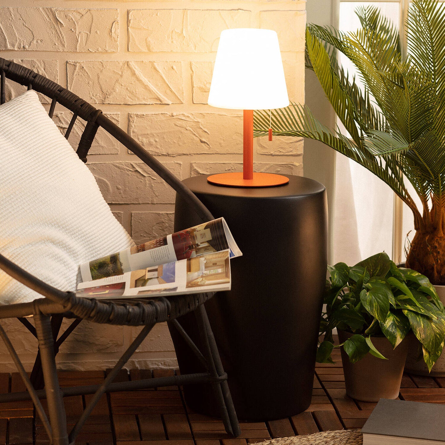 Lámpara de Mesa LED Portátil para Exterior Aluminio con Batería Recargable Epinay