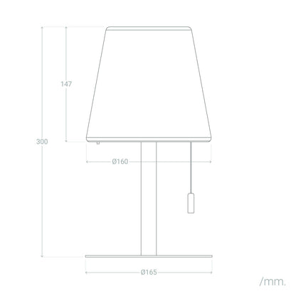 Lámpara de Mesa LED Portátil para Exterior Aluminio con Batería Recargable Epinay