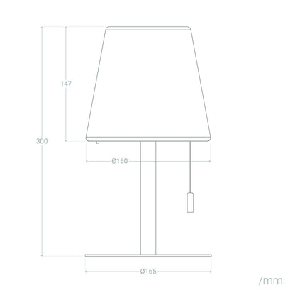 Lámpara de Mesa LED Portátil para Exterior Aluminio con Batería Recargable Epinay