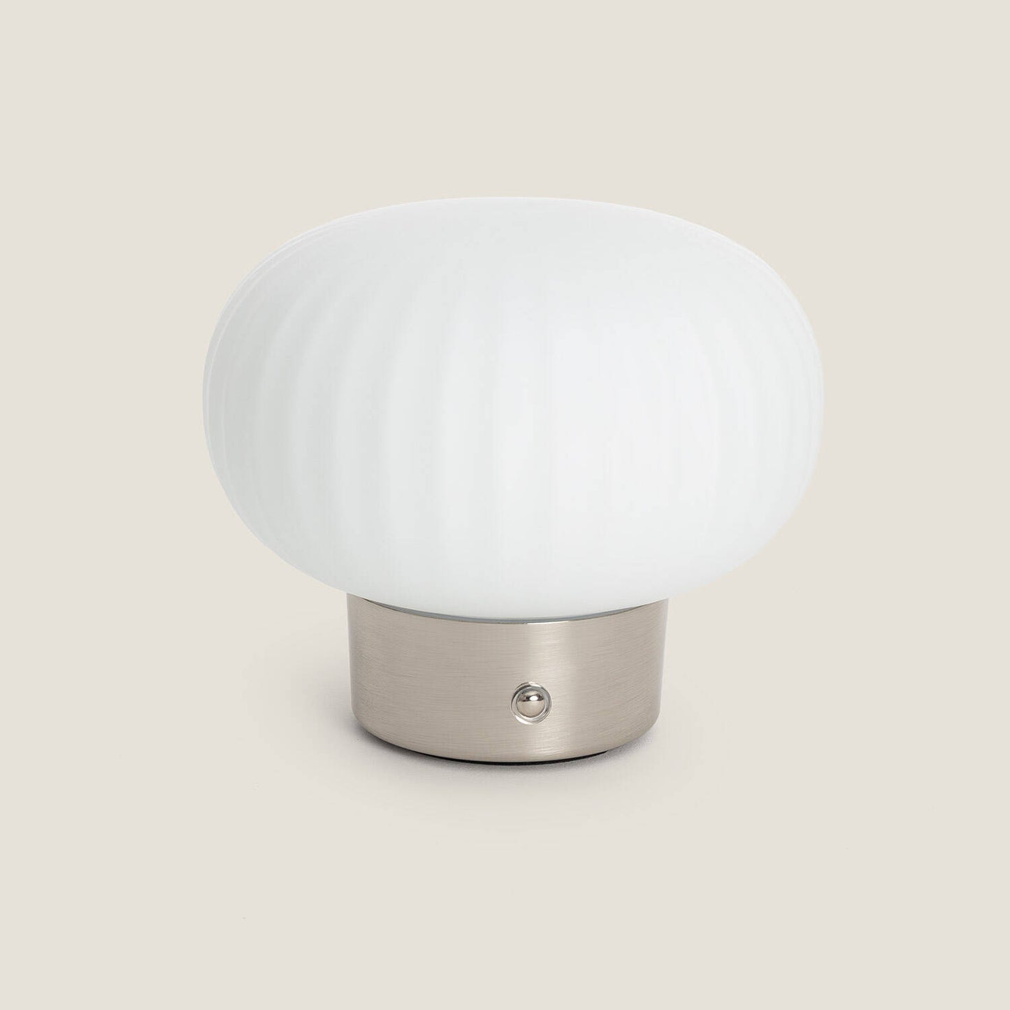Lámpara de Mesa LED Metal y Cristal Portátil Exterior con Batería USB Recargable Aluzna