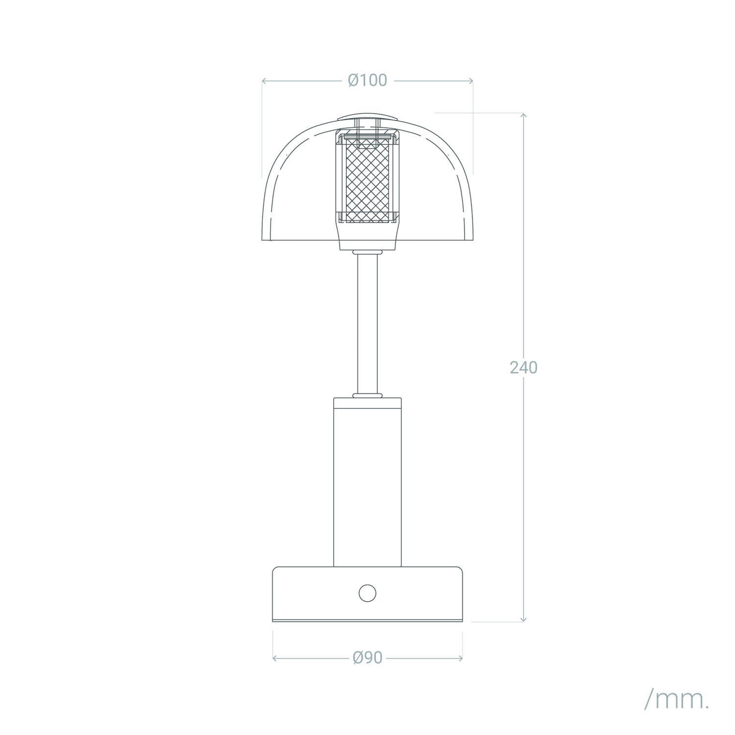 Lámpara de Mesa LED Metal Portátil con Batería USB Recargable Luliu Ludza