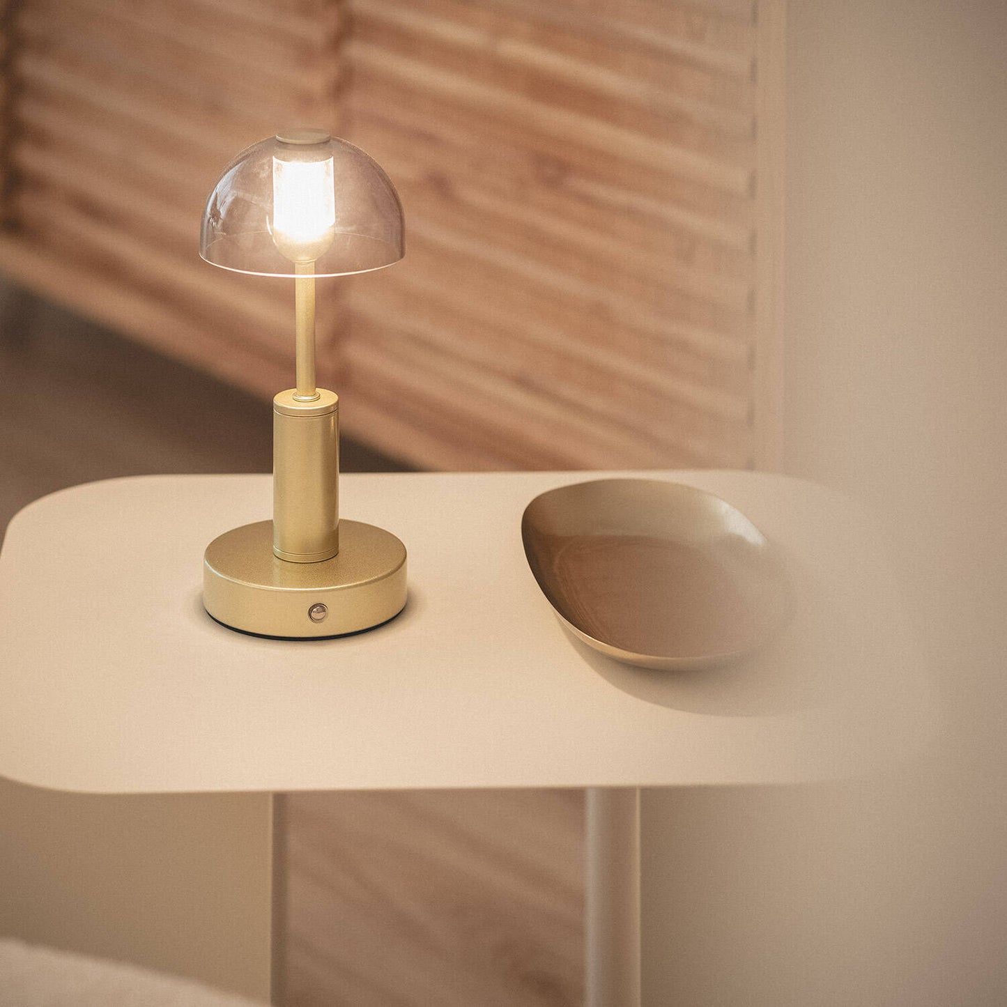 Lámpara de Mesa LED Metal Portátil con Batería USB Recargable Luliu Ludza