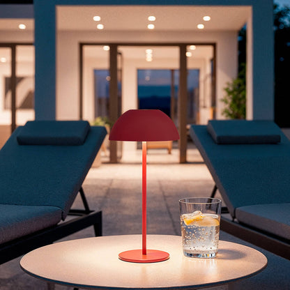 Lámpara de Mesa LED Portátil Exterior con Batería USB Recargable Metal Mugla