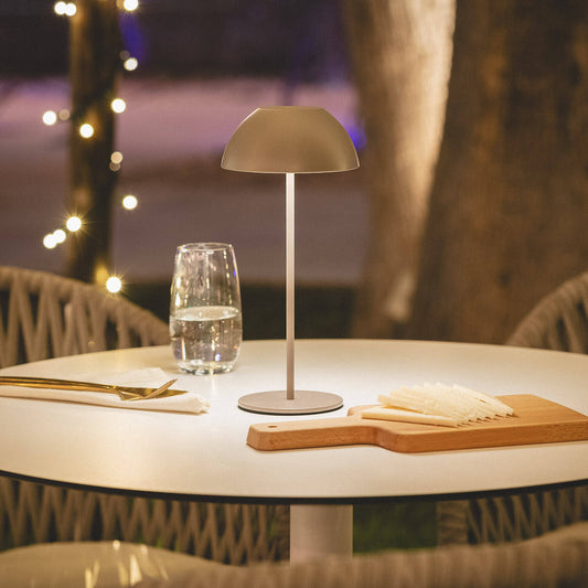 Lámpara de Mesa LED Portátil Exterior con Batería USB Recargable Metal Mugla
