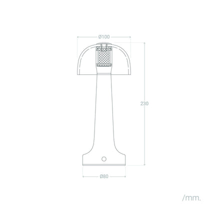 Lámpara de Mesa LED Metal Portátil con Batería USB Recargable Luliu Orsha