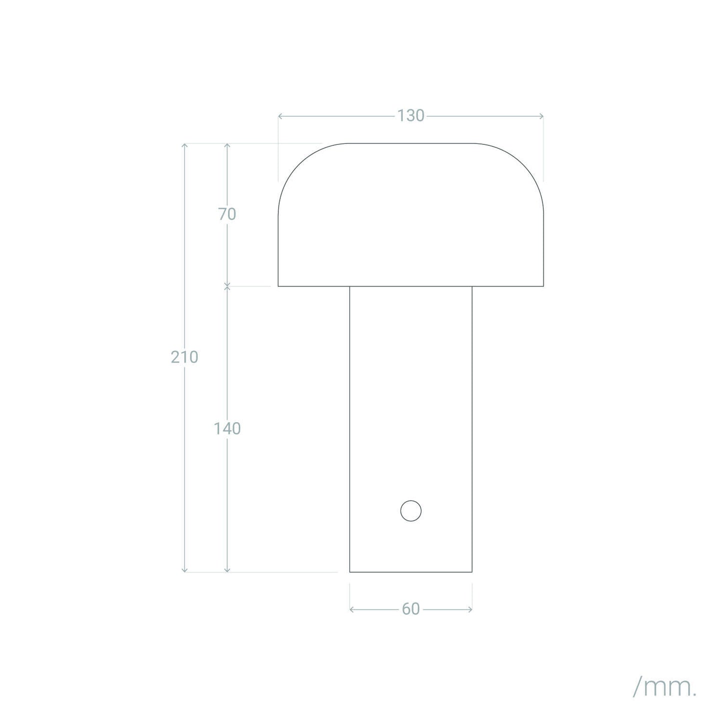 Lámpara de Mesa LED 2W Portátil Metal con Batería USB Recargable Zaipi