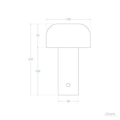 Lámpara de Mesa LED 2W Portátil Metal con Batería USB Recargable Zaipi