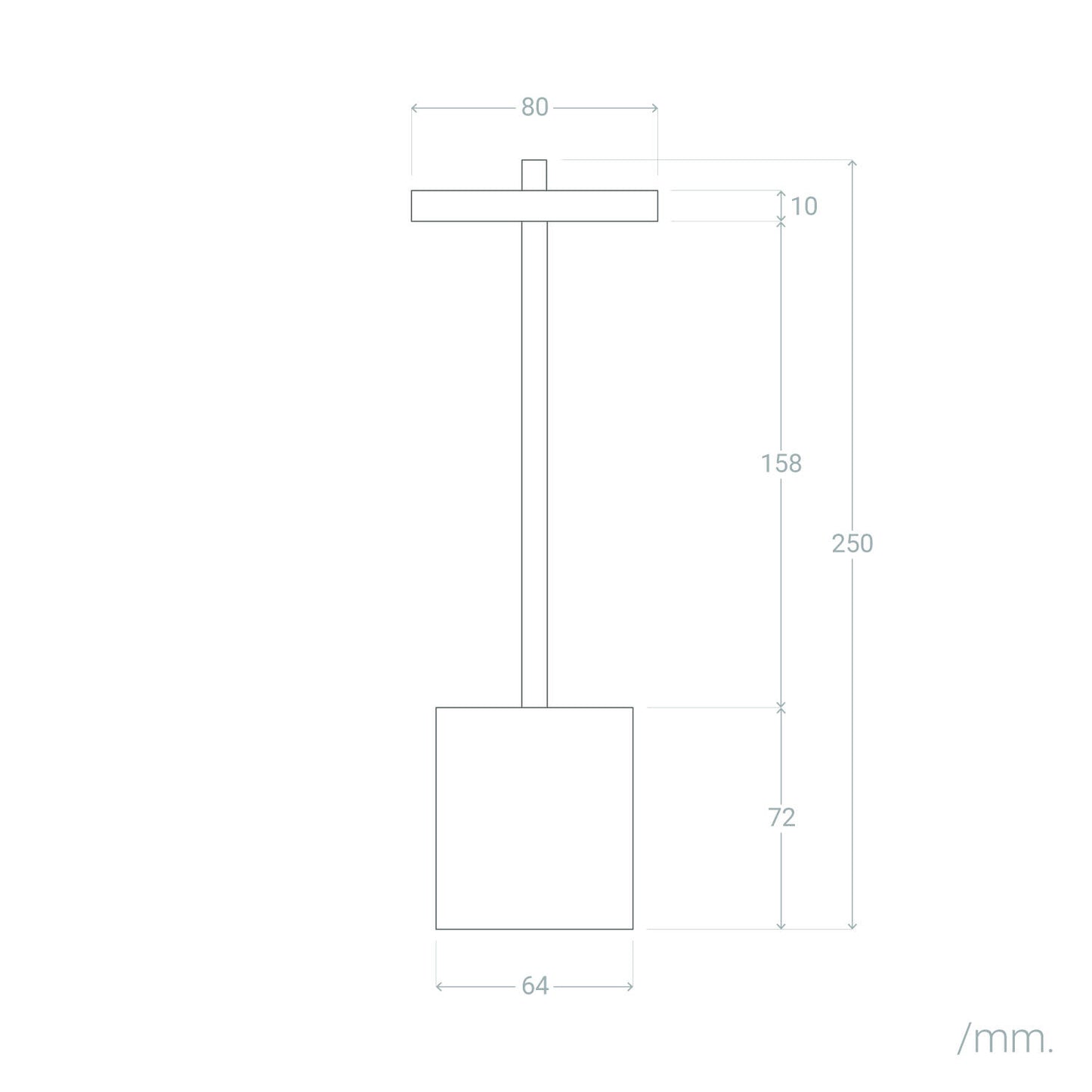 Lámpara de Mesa LED Portátil para Exterior Metal con Batería Recargable Jawania