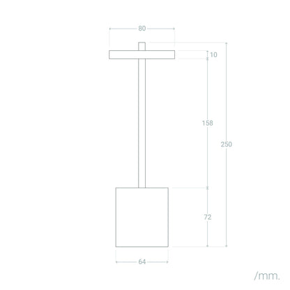 Lámpara de Mesa LED Portátil para Exterior Metal con Batería Recargable Jawania