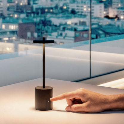Lámpara de Mesa LED Portátil para Exterior Metal con Batería Recargable Jawania