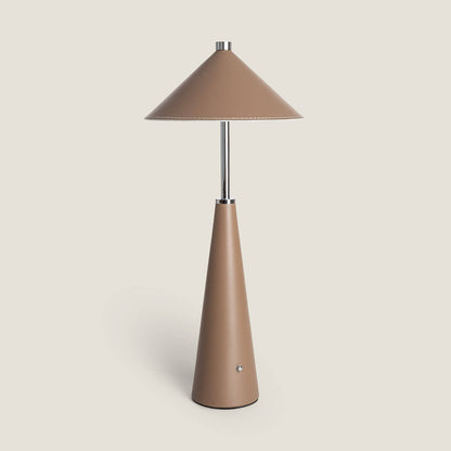Lámpara de Mesa LED Portátil Cuero y Metal con Batería USB Recargable Tyu Tule