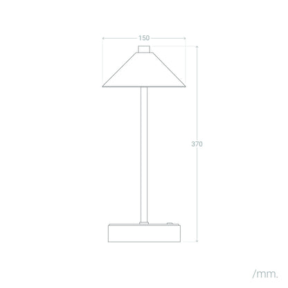 Lámpara de Mesa LED Portátil Cuero y Metal con Batería USB Recargable Tyu Limer