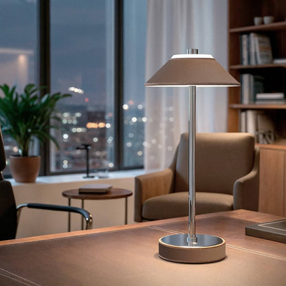 Lámpara de Mesa LED Portátil Cuero y Metal con Batería USB Recargable Tyu Limer