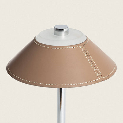 Lámpara de Mesa LED Portátil Cuero y Metal con Batería USB Recargable Tyu Limer