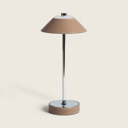 Lámpara de Mesa LED Portátil Cuero y Metal con Batería USB Recargable Tyu Limer