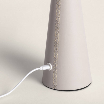 Lámpara de Mesa LED Portátil Cuero y Metal con Batería USB Recargable Tyu Nhalma