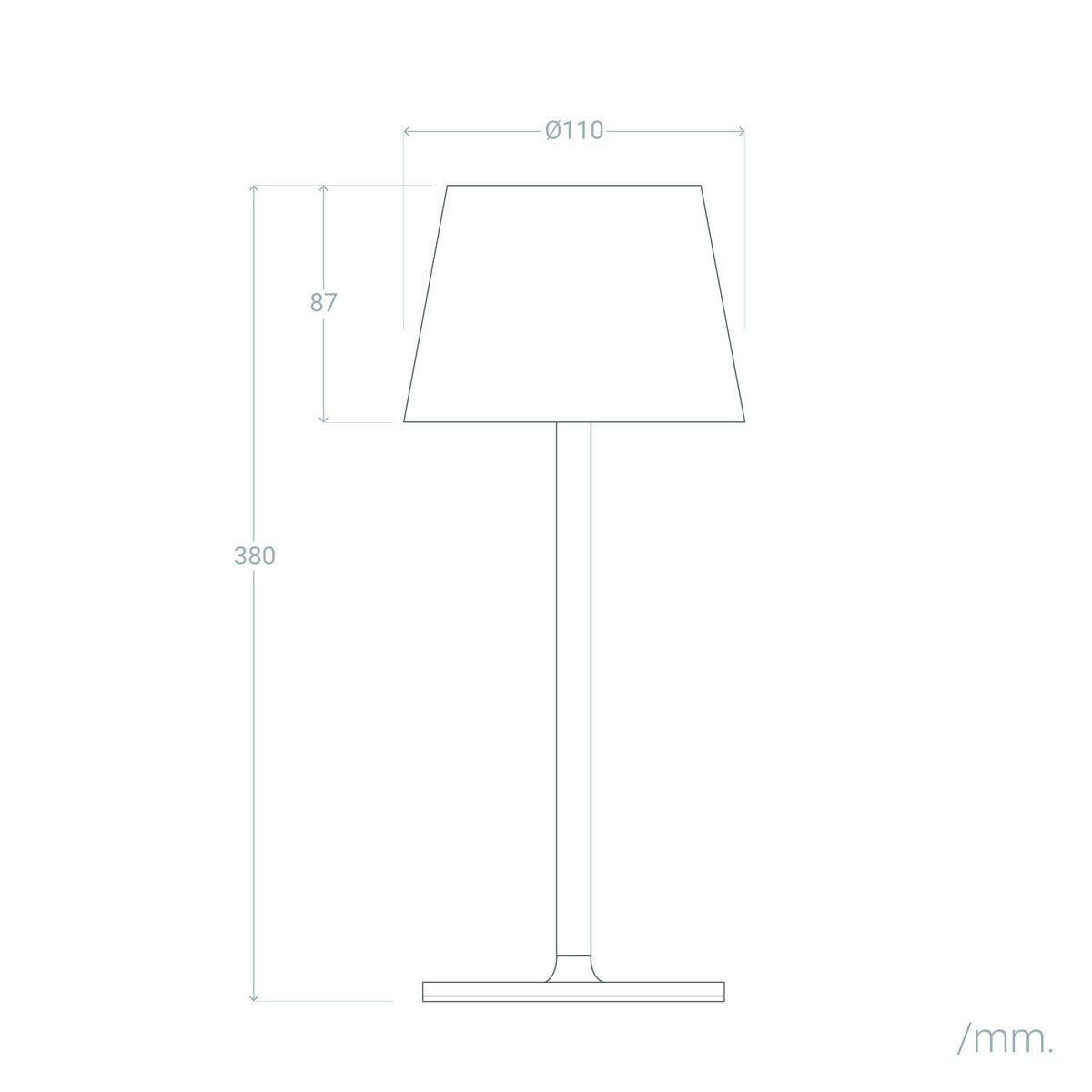Lámpara de Mesa LED Portátil de Metal con Batería USB Recargable Anisa Kids