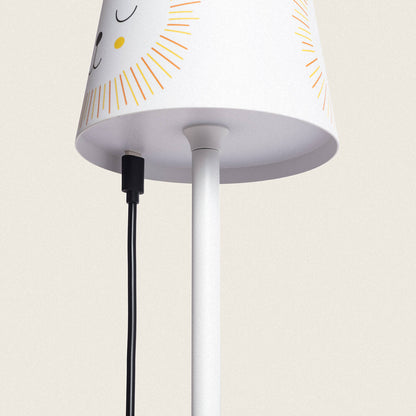 Lámpara de Mesa LED Portátil de Metal con Batería USB Recargable Anisa Kids