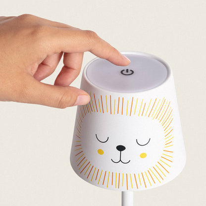 Lámpara de Mesa LED Portátil de Metal con Batería USB Recargable Anisa Kids