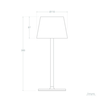 Lámpara de Mesa LED 3W Portátil de Metal con Batería USB Recargable Anisa