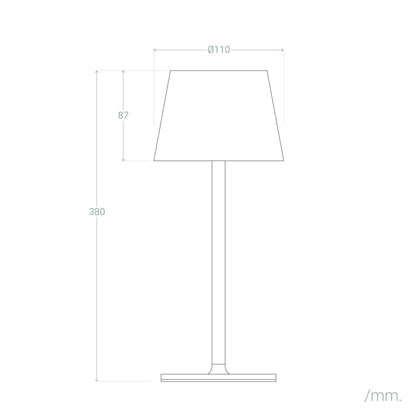 Lámpara de Mesa LED 3W Portátil de Metal con Batería USB Recargable Anisa