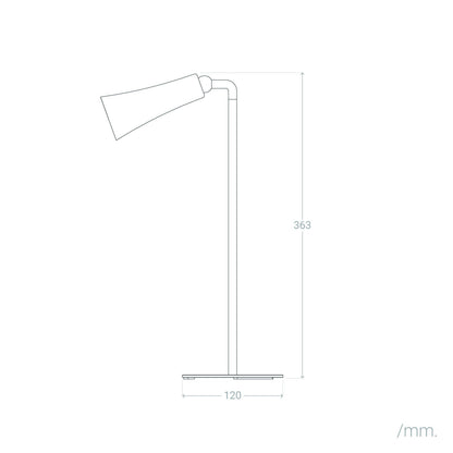 Lámpara de Mesa LED Portátil Metal con Batería USB Recargable Bysta