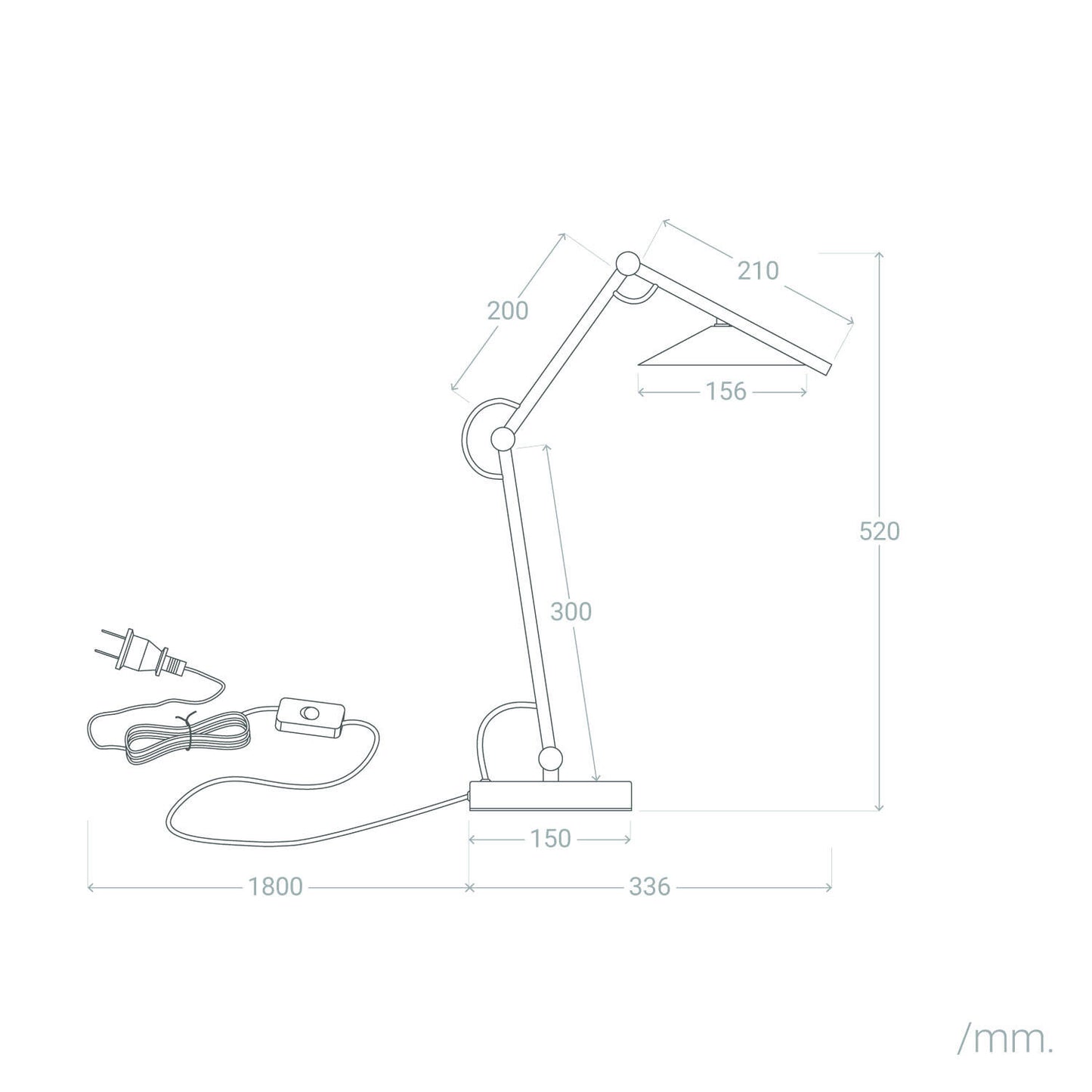 Lámpara de Mesa LED 8W Metal Evian
