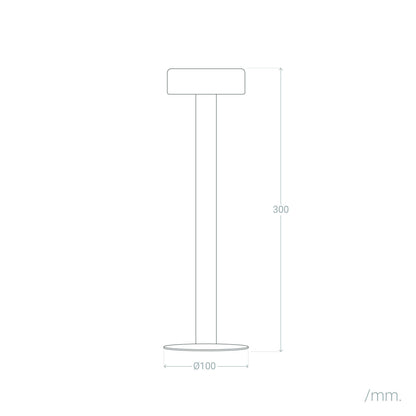 Lámpara de Mesa LED Portátil con Batería USB Recargable Metal Bunza