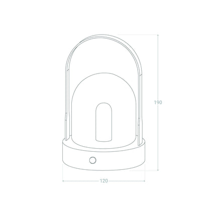 Lámpara de Mesa LED Portátil con Batería USB Recargable Metal y Cristal Olena