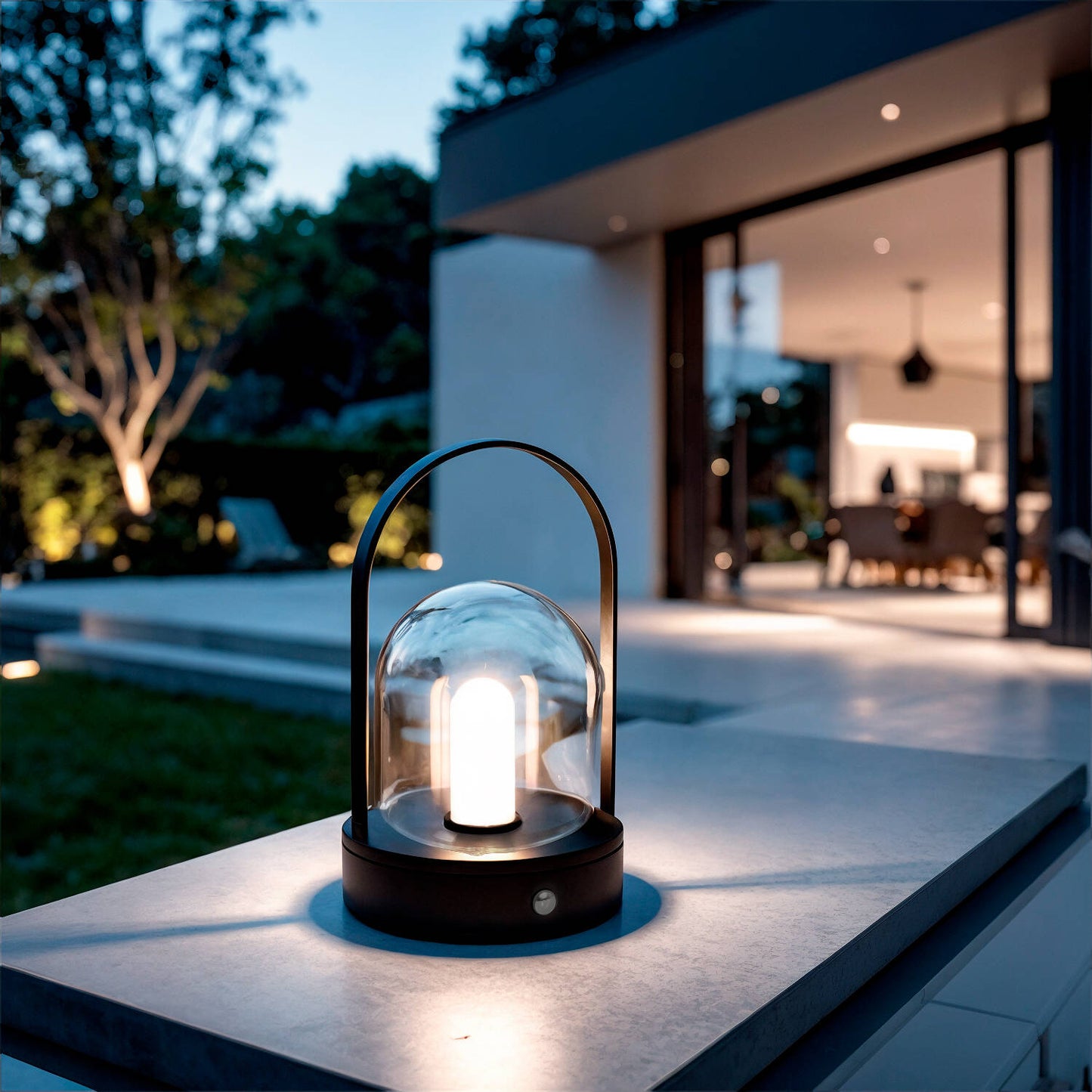 Lámpara de Mesa LED Portátil con Batería USB Recargable Metal y Cristal Olena
