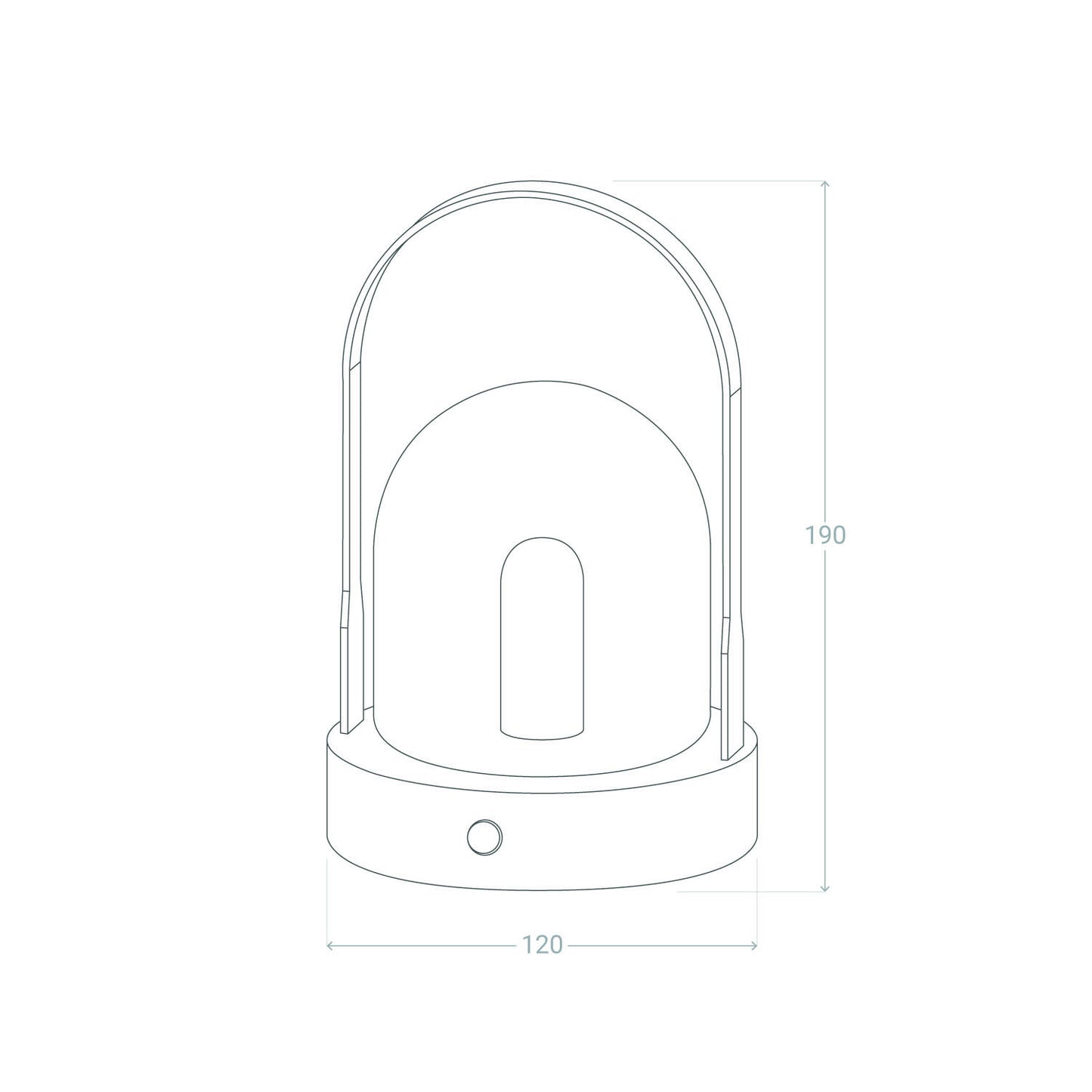 Lámpara de Mesa LED Portátil con Batería USB Recargable Metal y Cristal Olena