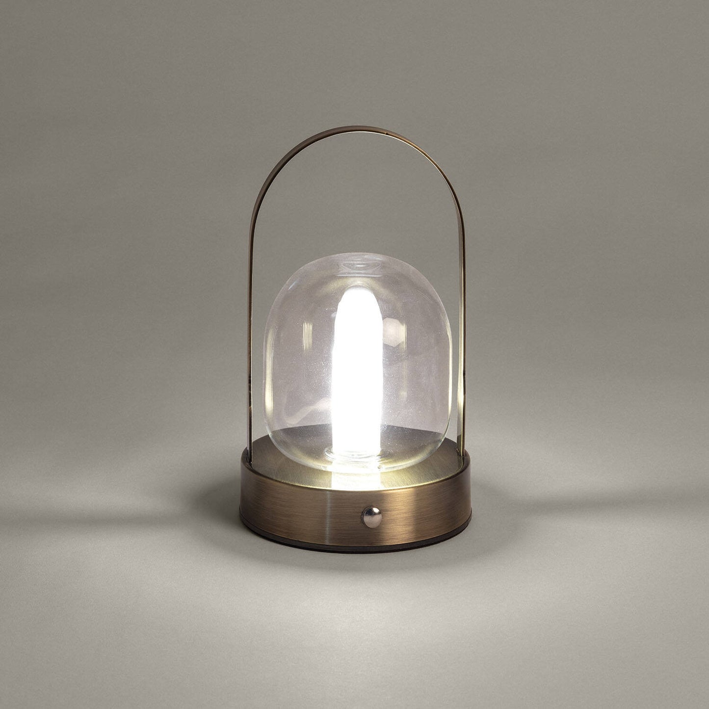 Lámpara de Mesa LED Portátil con Batería USB Recargable Metal y Cristal Olena