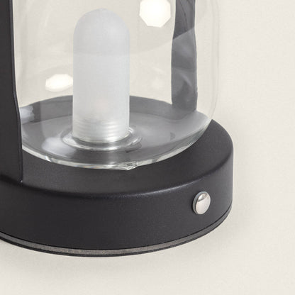 Lámpara de Mesa LED Portátil con Batería USB Recargable Metal y Cristal Olena