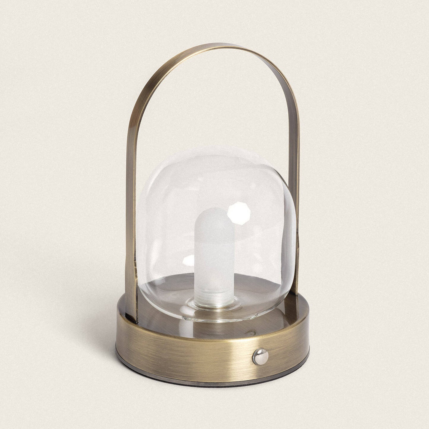 Lámpara de Mesa LED Portátil con Batería USB Recargable Metal y Cristal Olena