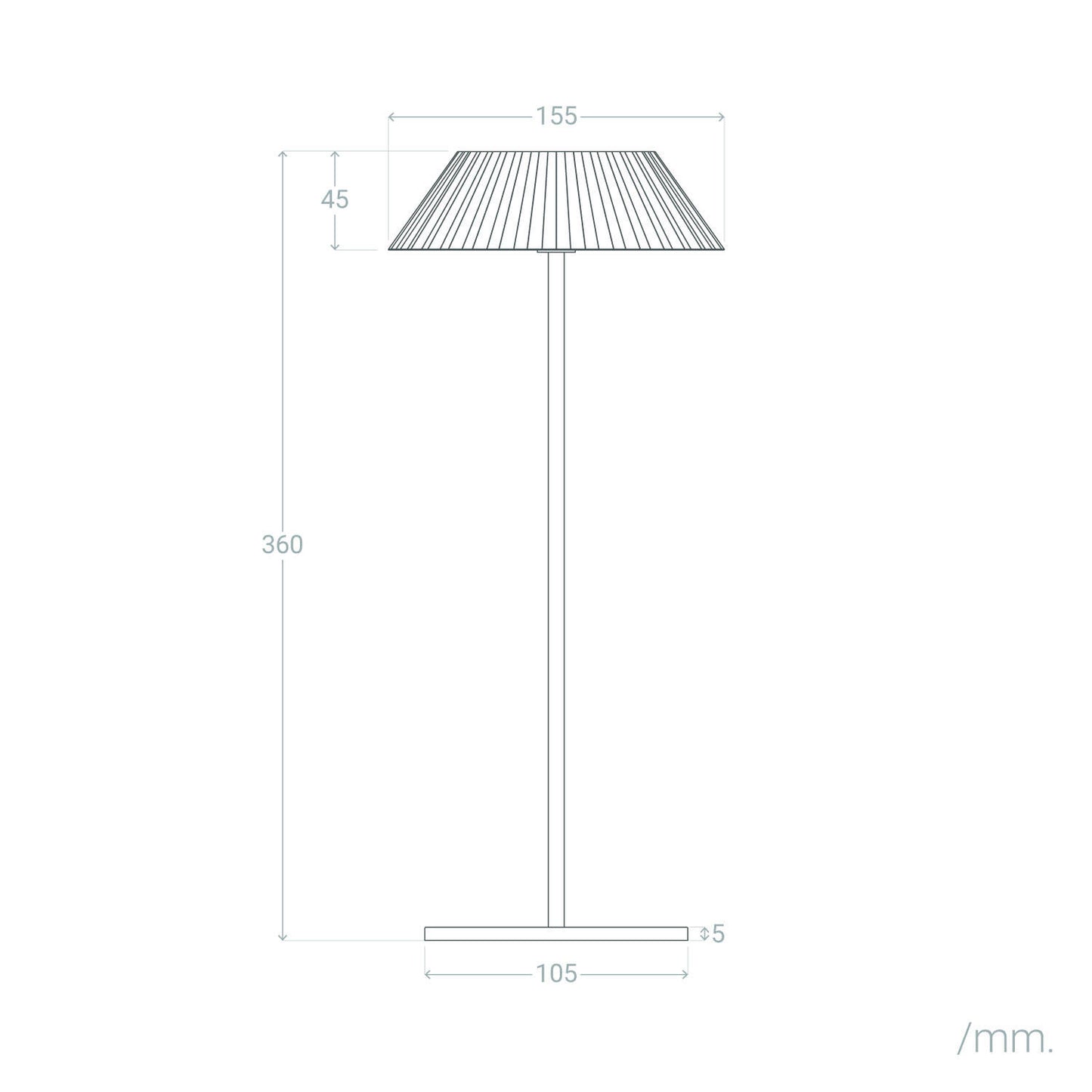 Lámpara de Mesa LED Portátil Exterior con Batería USB Recargable Metal Hoima
