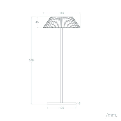 Lámpara de Mesa LED Portátil Exterior con Batería USB Recargable Metal Hoima