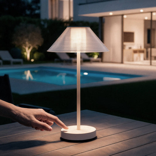 Lámpara de Mesa LED Portátil Exterior con Batería USB Recargable Metal Katuma
